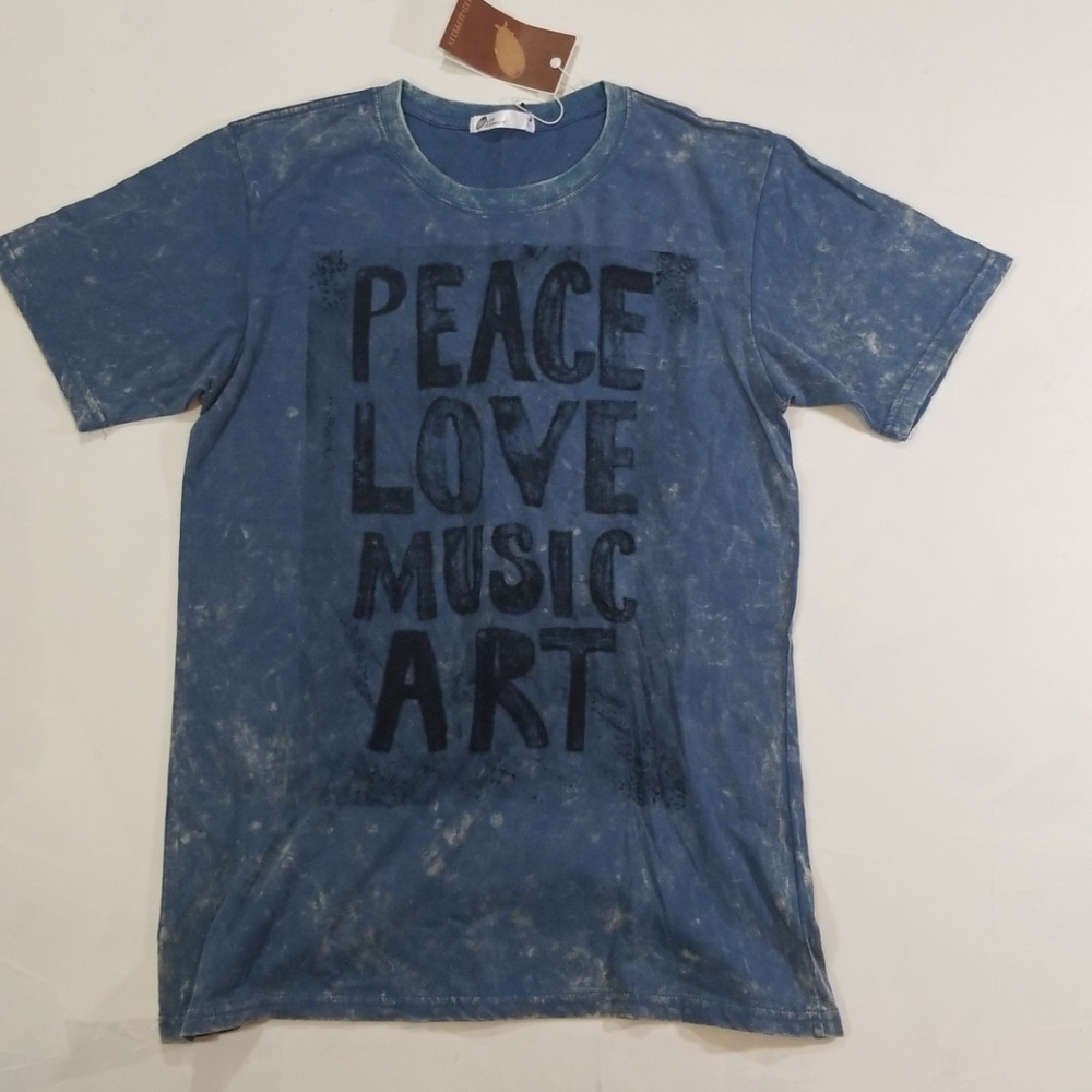 Led Zeppelin Peace love Music Art Tee Large NWT